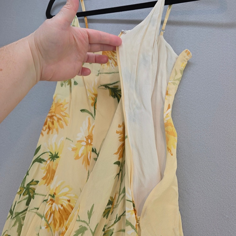 Reformation Annelise Mini Dress Floral Print Spaghetti Strap Sun Dress Size 6 - Picture 7 of 12